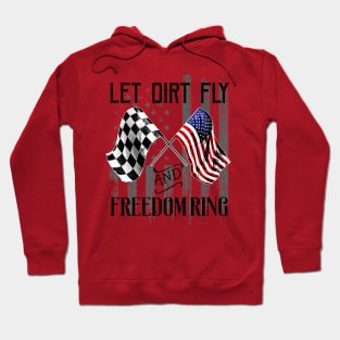 American Flag 4th Of July Dirt Bike Motocross Racing Hoodie